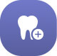 Tooth with plus sign icon