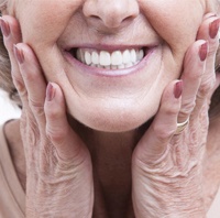 An older woman smiling