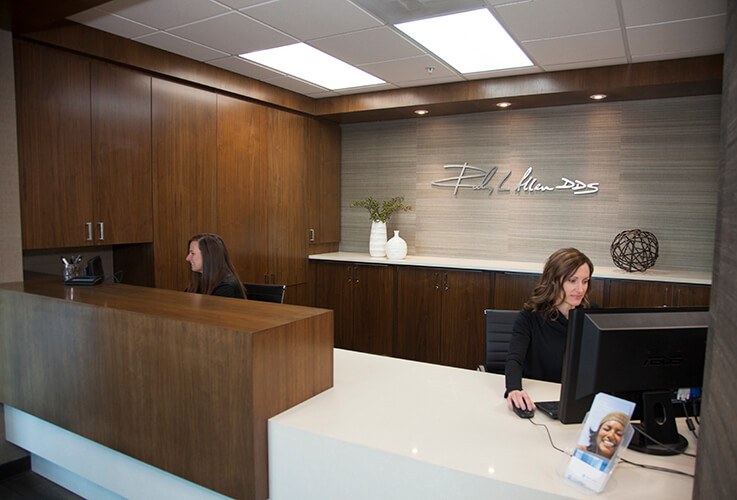 Dental office reception desk