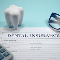 Dental insurance claim form on desk