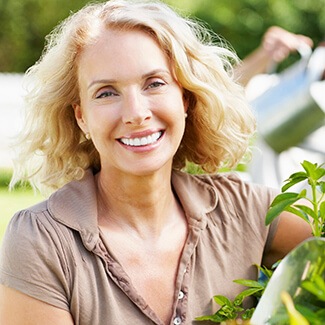 Woman smiling