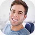 Man sharing healthy smile