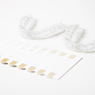 Parker Teeth Whitening trays and tooth shade chart